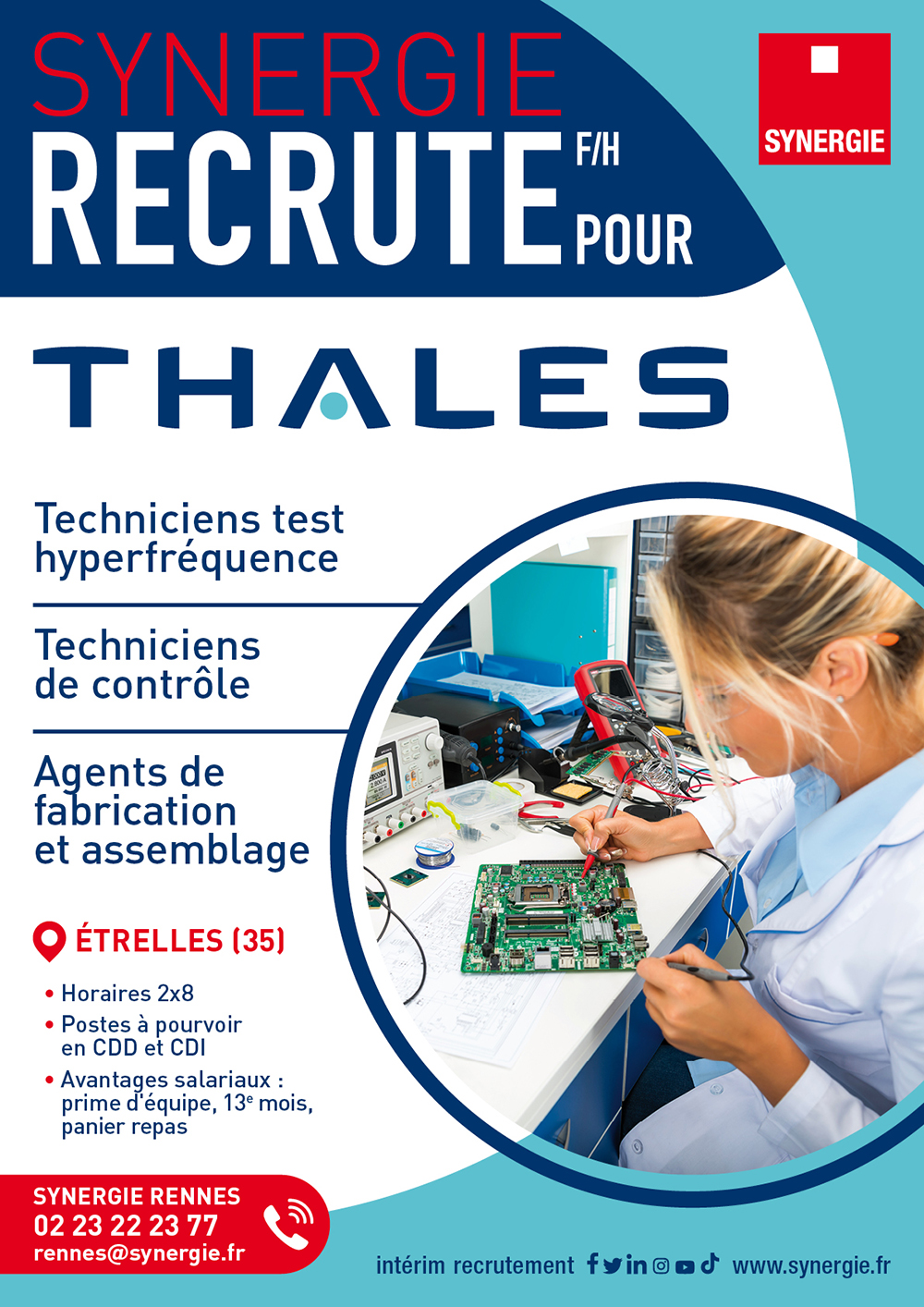 Poster Synergie recrute pour Thales